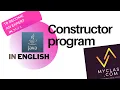 Constructor program example java