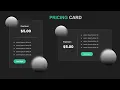 Glassmorphism Pricing Card Design Using Html Css