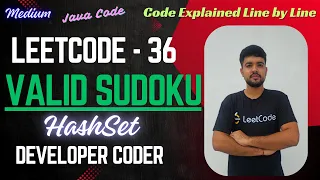 Valid Sudoku LeetCode 36 HashSet Java Code Developer Coder