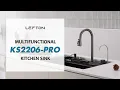 Lefton 33 x22 Stainless Steel Workstation Kitchen Sink with Digital Temperature Display-KS2206L-PRO