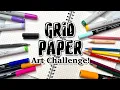 DRAWING on GRAPH PAPER - Grid Paper Art Challenge