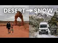 We Hiked Delicate Arch in 95 Heat Then Woke Up to Snow