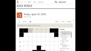 The Atlantic Crossword 2025