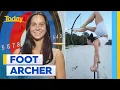 Woman breaks world record for shooting arrow farthest with her foot Today Show Australia