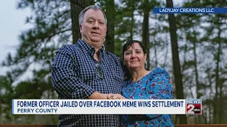 Former officer jail over Facebook meme wins settlement