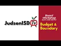 Judson ISD Board Workshop 2026-2027 Planning Session