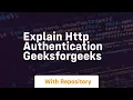 Explain HTTP authentication GeeksforGeeks