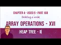 Deleting a node from Heap tree Reheapify Down Sift down HEAP SORT - II Array implementation