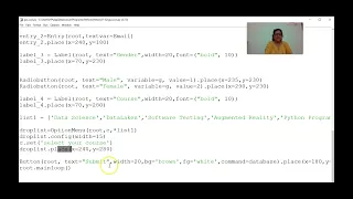 Python Tutorial 50 Understanding Database ConnectivityMySQLwith TKinter Python II