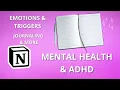 How to Track Your Mental Health Emotions Moods Triggers with AD using Notion and other tools