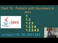Pattern with Numbers in Java - Part 16