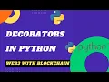 Decoratots in Python Functional Programming Web3 With Blockchain