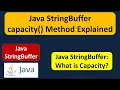 Java StringBuffer capacity Method Explained Java Tutorial
