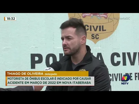 Motorista de ônibus escolar é indiciado por acidente que ocorreu em março de 2022