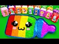 Download Lagu ASMR Satisfying Video 🌈🍼 How To Make Rainbow Mlik Bottle Bathtub From Mixing Glitter Slime
