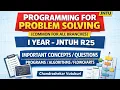 Programming for Problem Solving R25 C Programs Algorithms Flowcharts