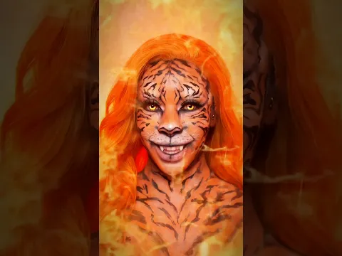 Viral Tiger Trend Makeup Tutorial! 🐅🎨