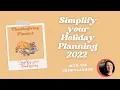 Quick and Easy way to make a Thanksgiving planner that you can sell An over the shoulder