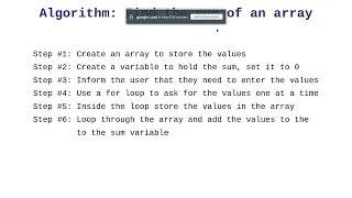 Arrays and user inputs