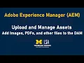 AEM Training Upload images and files to the Digital Assets Manager DAM
