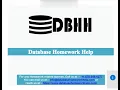 Database Homework Help