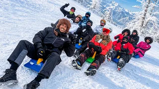 UMA TARDE DIVERTIDA COM MEUS AMIGOS NA NEVE ❄️