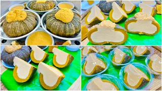 ฟักทองสังขยาทุเรียนต้องทำแบบนี้จะไม่แตกเนื้อเนียนสวย หอมหวานมันอร่อยมาก