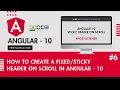 How To Create A Header on Scroll In Angular 10 Sticky Header