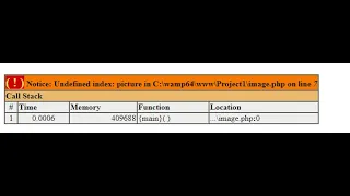 undefined variable Picture ERROR in PHP