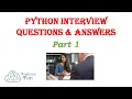 PYTHON INTERVIEW QUESTIONS and answers Python program to check if a number is odd or even