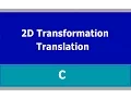 2D Transformation Translation in C Turbo C