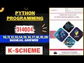 Python Programming PWP manual answer k scheme msbte 4th semester 314004