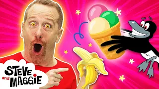 Healthy Food for Kids with Steve and Maggie | Animal Island Adventure & Monster Truck Toys