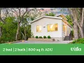2 bed 2 bath 800 sq ft ADU