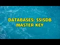 Databases SSISDB master key 2 Solutions