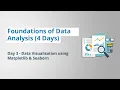 Foundations of Data Analysis 4 Days Day 3 - Data Visualisation using Matplotlib and Seaborn