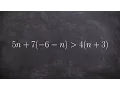 Solving a multi step inequality