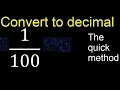 Convert to decimal How To Convert Decimals to Fractions