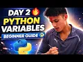 Day 2 Python Variables 100 Days Python Challenge