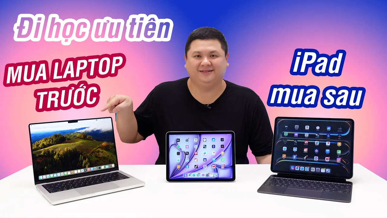 Outline Video Đi học làm ơn mua laptop trước, iPad sau