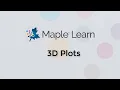 Maple Learn 3D Plots