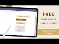 FREE Customizable label stickers for GoodNotes 5 - ForLittleLion Planner