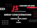javascript bangla tutorial 3 array concatenation concat two array in javascript typeof method