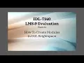How to Create a Module in D2L BrightSpace