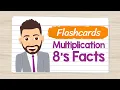Multiplication Flashcards 8 s Facts Elementary Math with Mr J