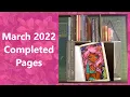 March 2022 Completed Pages Adult Coloring