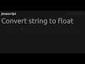 Convert string to float