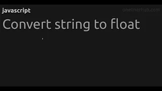 Convert string to float
