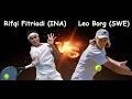 Lagu BNI-Medco Series 3 MD 2R | Rifki Fitriadi (INA) vs Leo Borg (SWE) 7-6, 6-7, 6-1