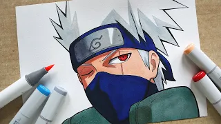 How to Draw Kakashi - Step By Step Tutorial | Naruto
